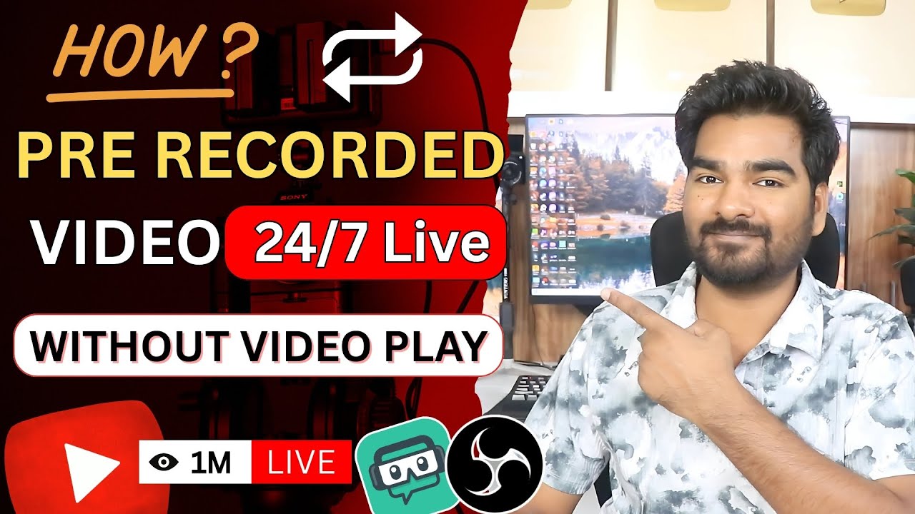 How To Live Pre Recorded Video on Youtube Free | Live Stream Pre Recorded Video 24/7 Live Stream