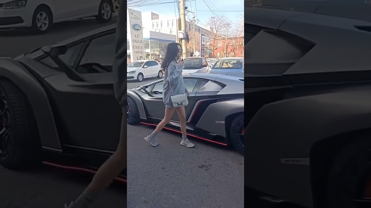 #shorts Lamborghini Veneno girl #람보르기니 베네노 여친#lamborghini #veneno #girl #shots #