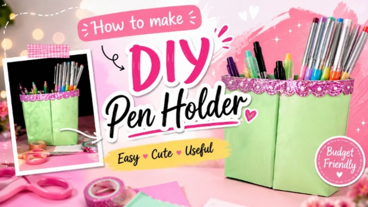 Desk Glow-Up: Handmade Pen Holder