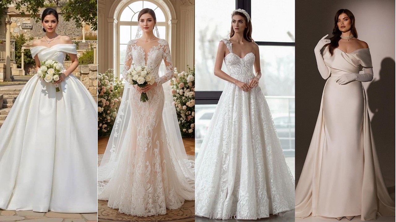 White Silver Elegance Runway ✨dreamy Evening Gowns ✨timeless Bridal Style For Every Bride