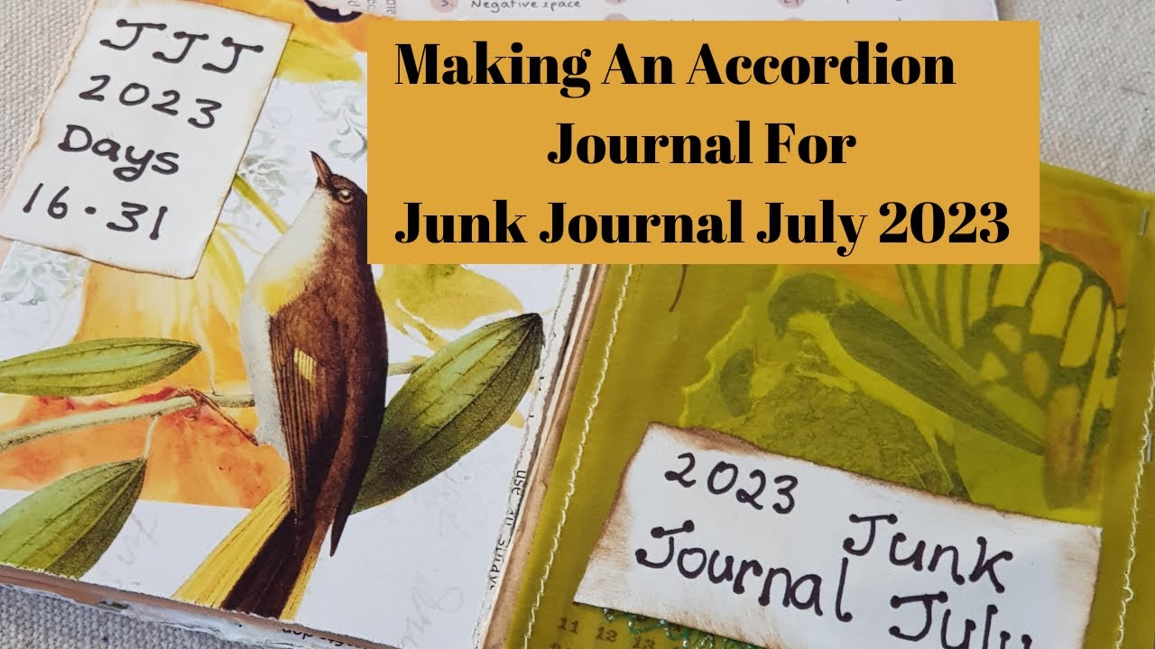 Junk Journal July 2023 #junkjournaljuly Making An Accordion Journal