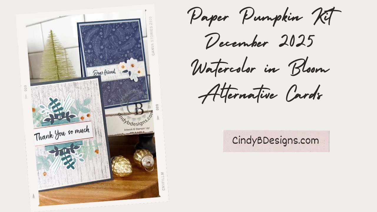 Набор для создания открыток Stampin' Up! Watercolor in Bloom, декабрь 2025 года, Paper Pumpkin Ki...