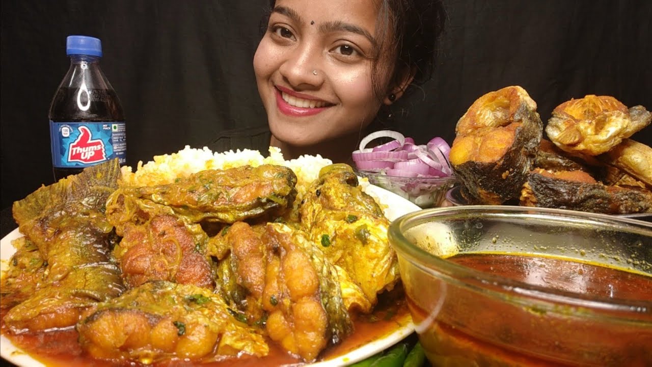 Eating Spicy Fish Curry With Sticky Rice+ Lots Of Fish Fry+ Extra Spicy Gravy Asmr🔥 Eating Show