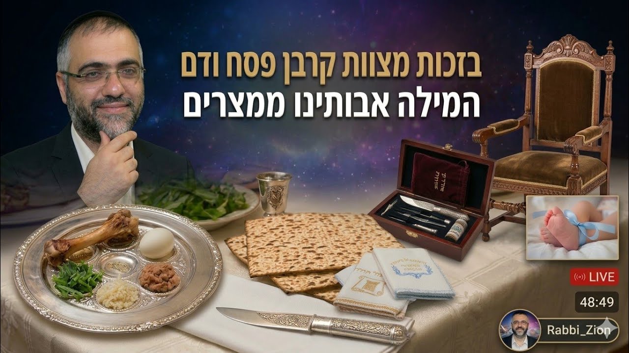 הרב ציון מושייב | פרשת ויקהל פקודי | בזכות מצוות דם קרבן פסח ודם המילה נגאלו אבותינו ממצרים, תשפ