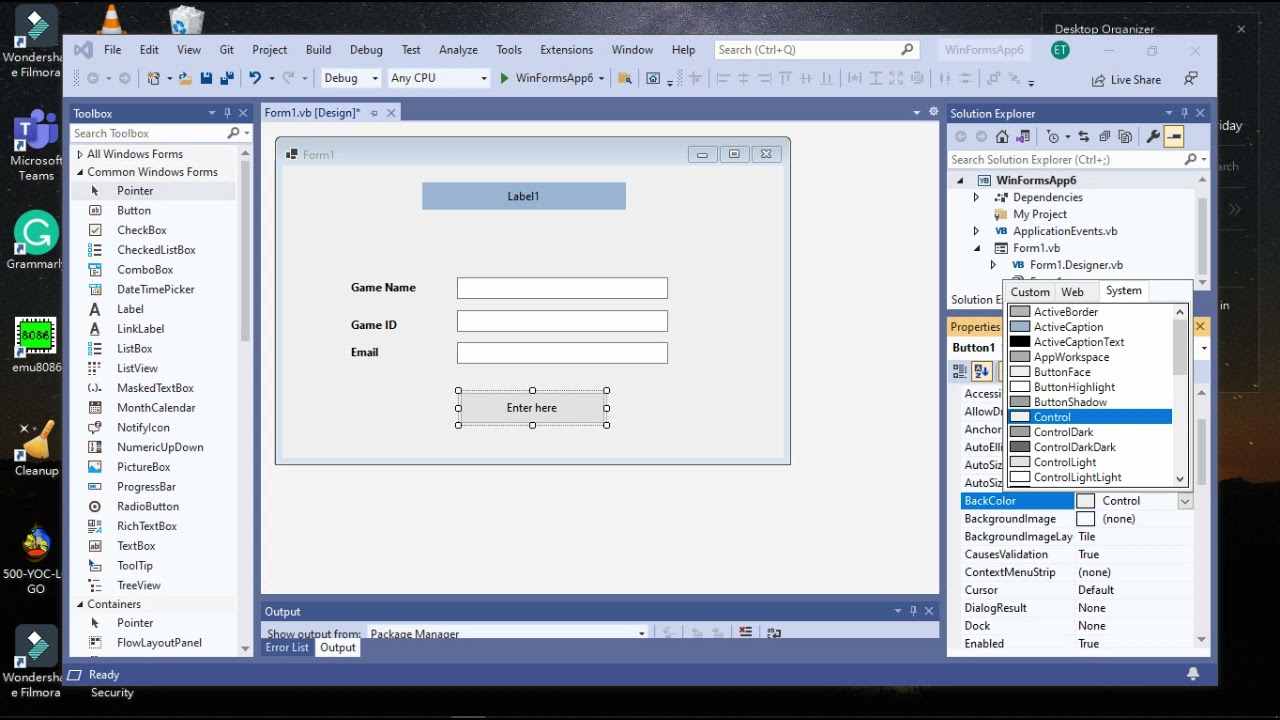RichTextbox code in VB using Visual Studio 2019