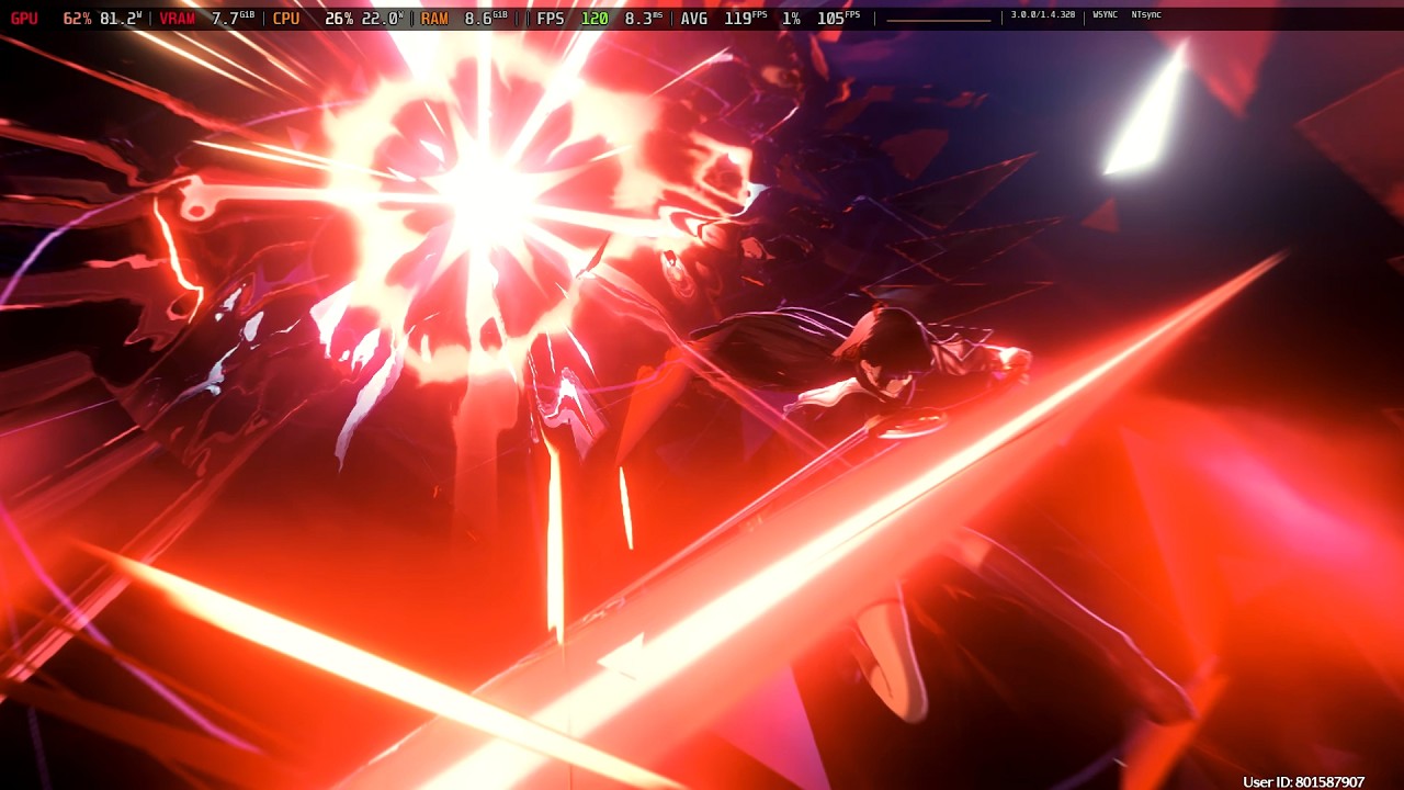 Wuthering Waves v3.1 - (Same Test but Without Discord) - CachyOS (RX 6700 XT + FSR4 INT8 540p XeFG)