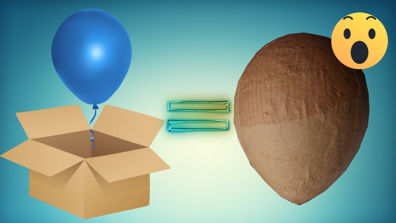 empapelado de globo con papel y carton
