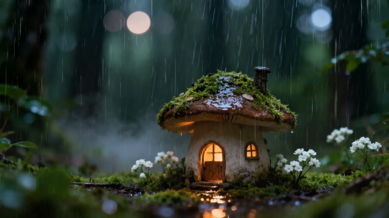 Lo-fi Rain For Sleep | Cozy Rain on a Woodland Cabin