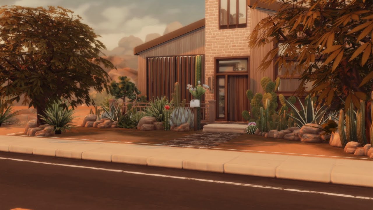 Oasis Springs Reno | TS4 | Build sounds & sleepy music 🍂