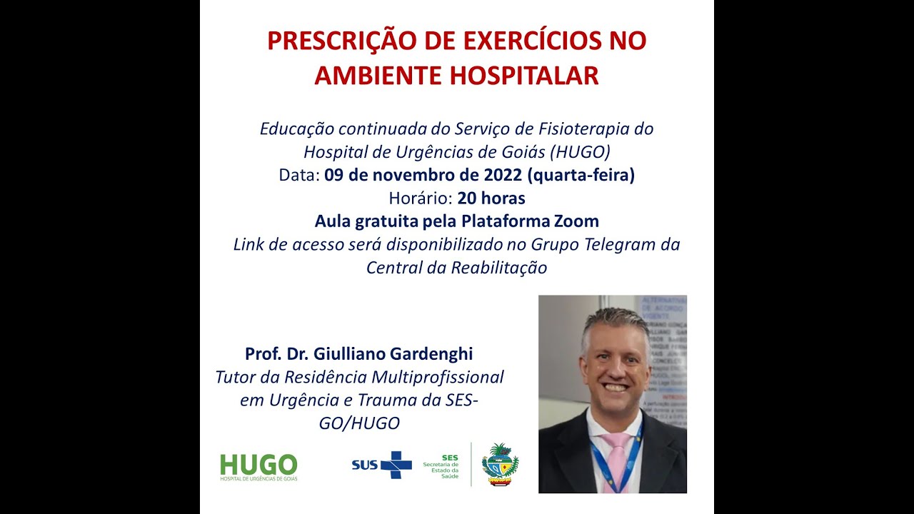 Prescrição de exercício no ambiente hospitalar