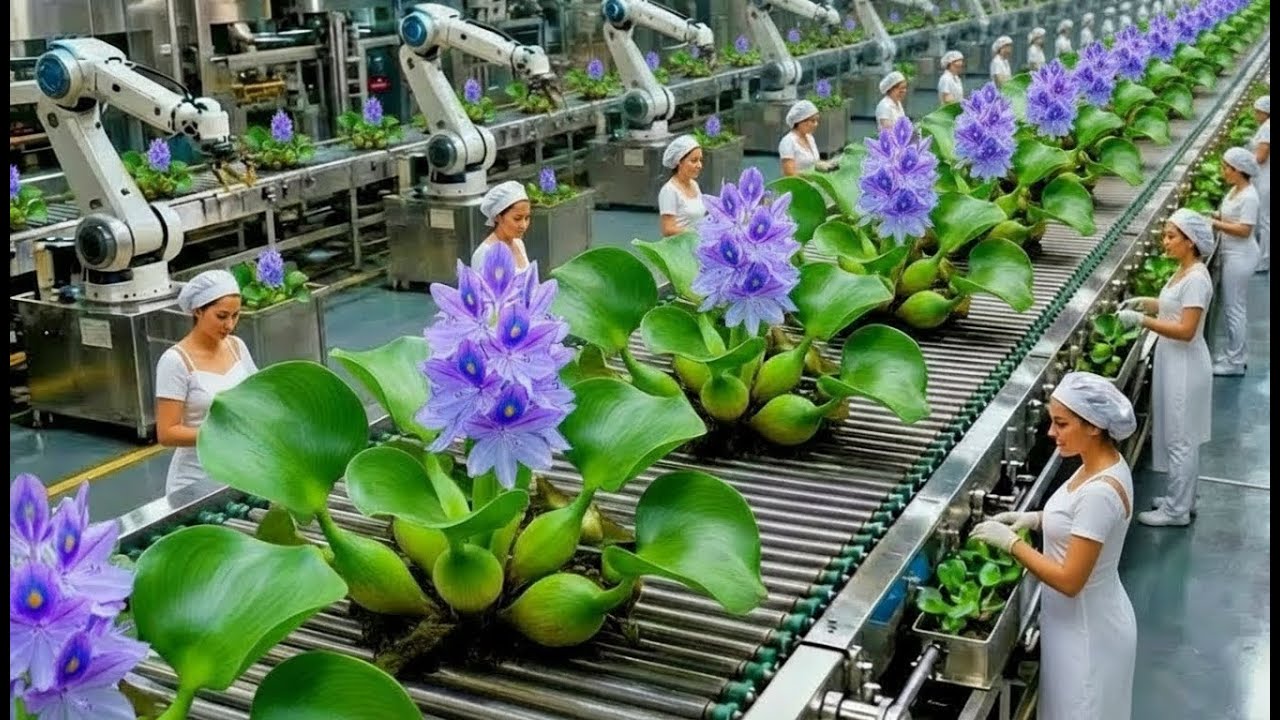 SOCK: Inside A Water Hyacinth Processing Plant – From Seedlings To Finished Product (Full Process)