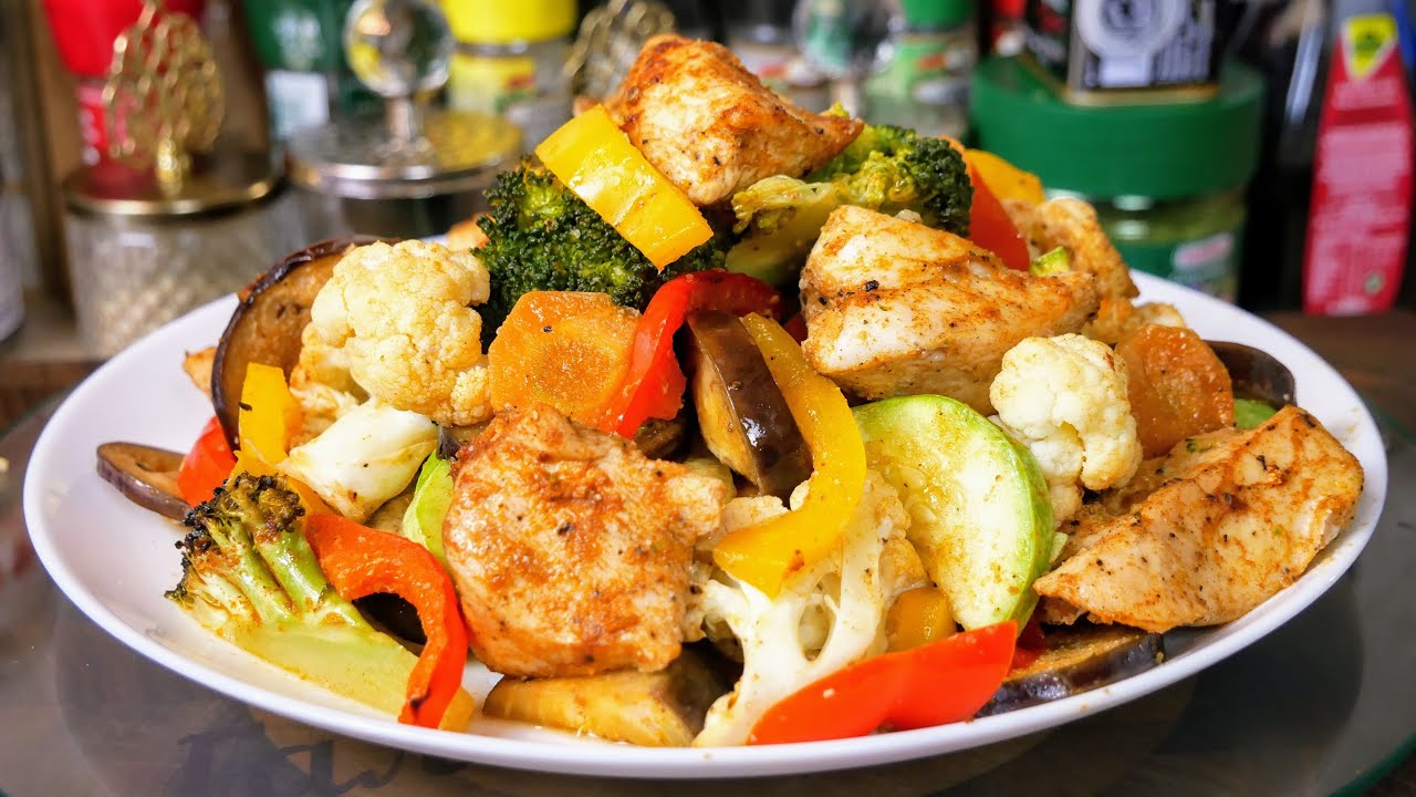 Куриная грудка с овощами. Цыганка готовит.