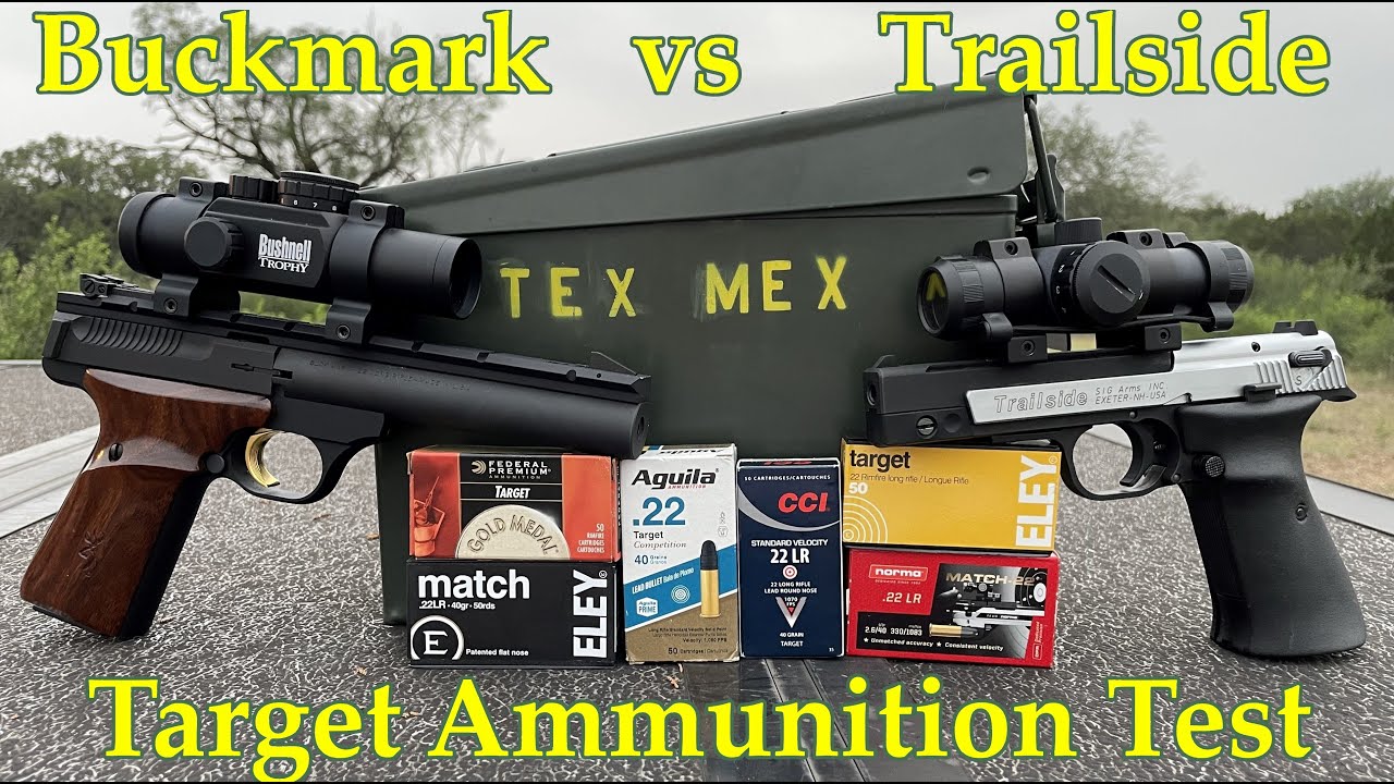 Browning Buckmark vs Hammerli Trailside 22 Long Rifle Target Ammo Comparison