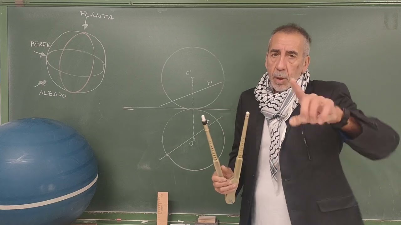 INTERSECCIÓN DE ESFERA CON PLANO PARALELO A LÍNEA DE TIERRA. "Importante ver descripción"