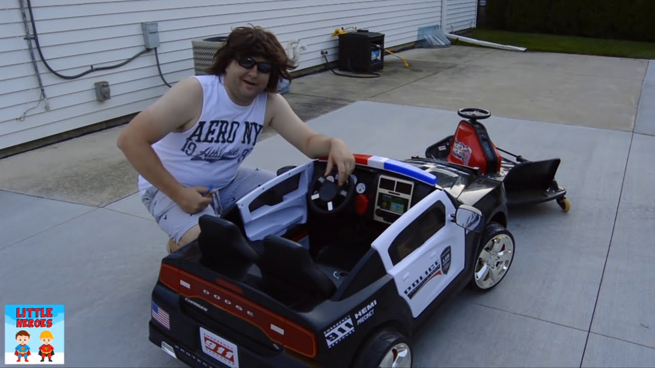 Sketchy Mechanic Rides the Crazy Cart Ride On Car