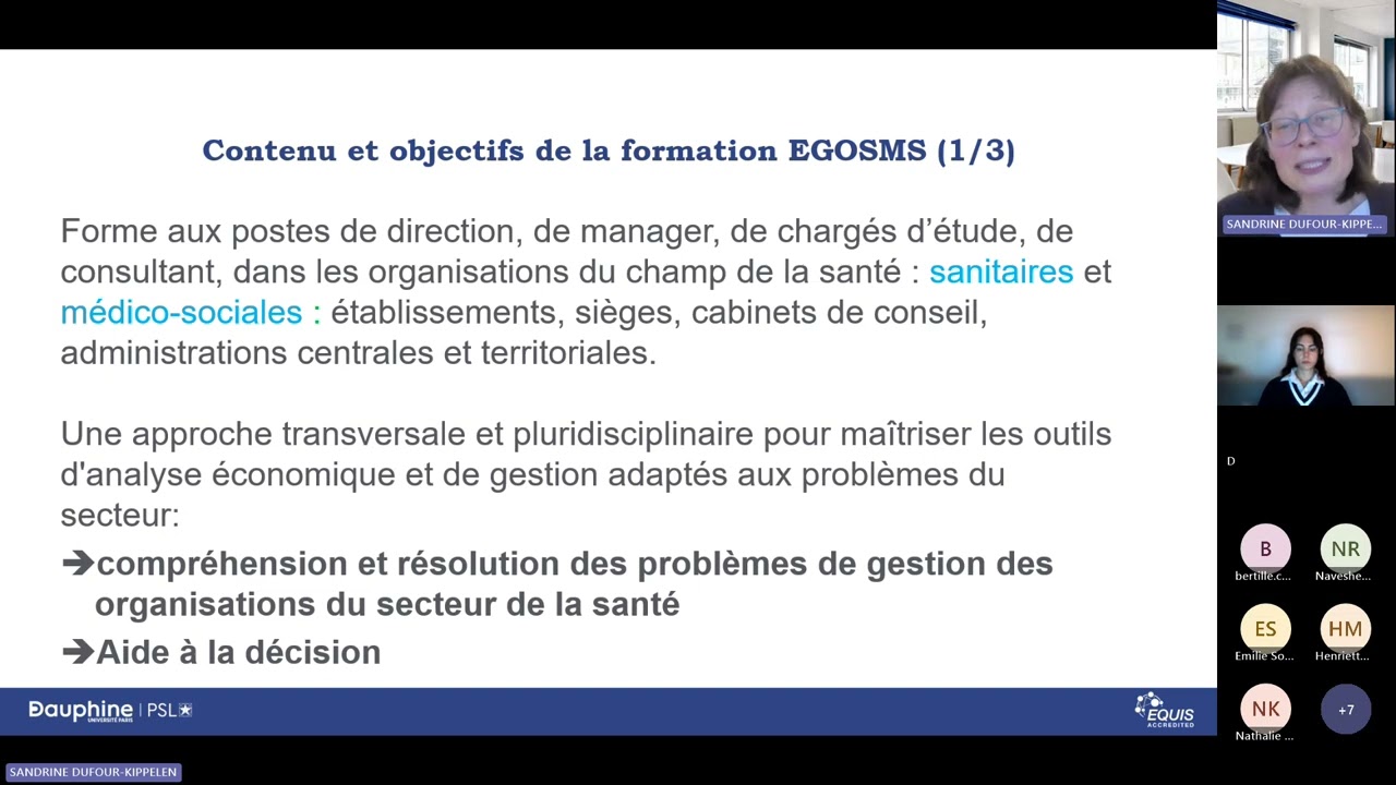 REPLAY - Journées des Masters - M2 Economie, gestion des organisations sanitaires & médico sociales
