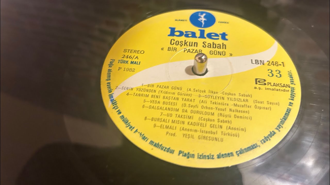 COŞKUN SABAH - Ud Taksimi (Plak Kayıt / Vinyl Record)