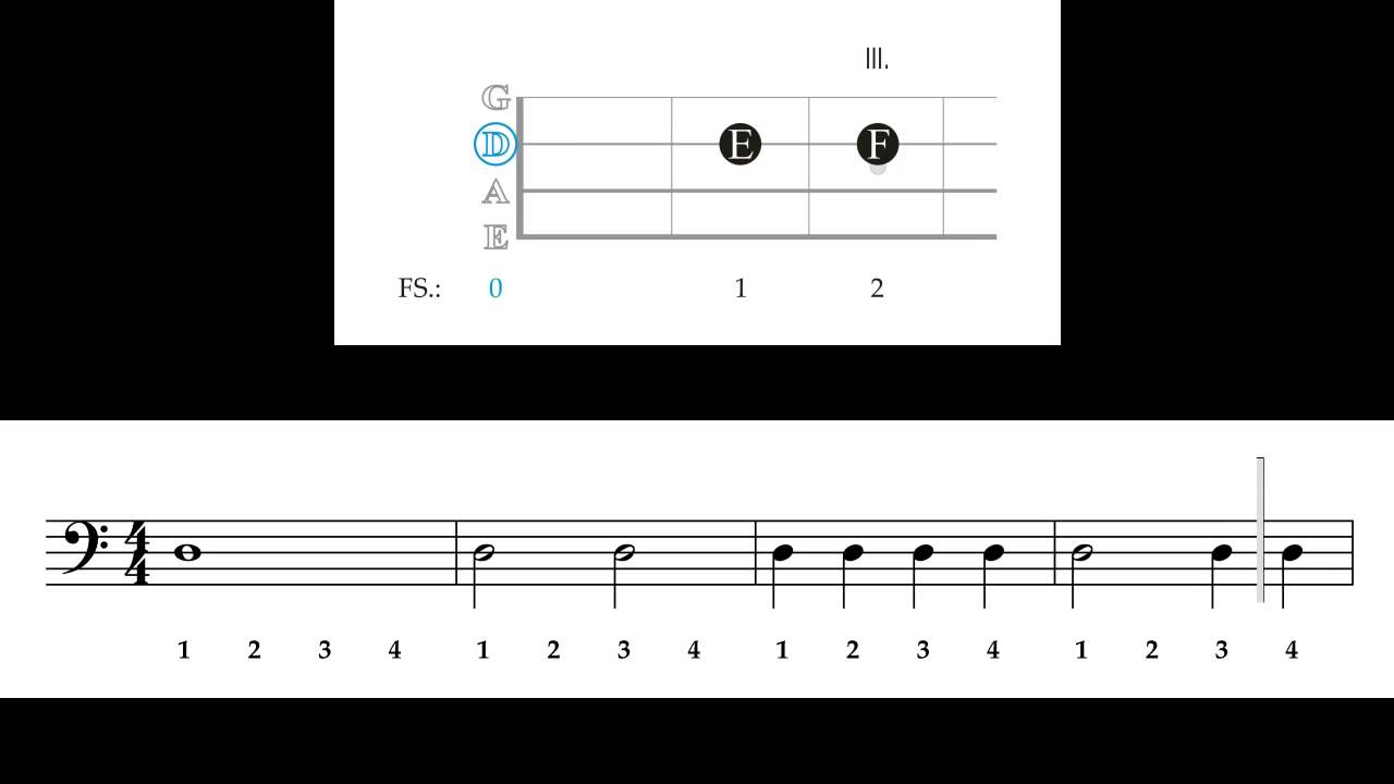 Sightreading for electric bass - Exercise #1