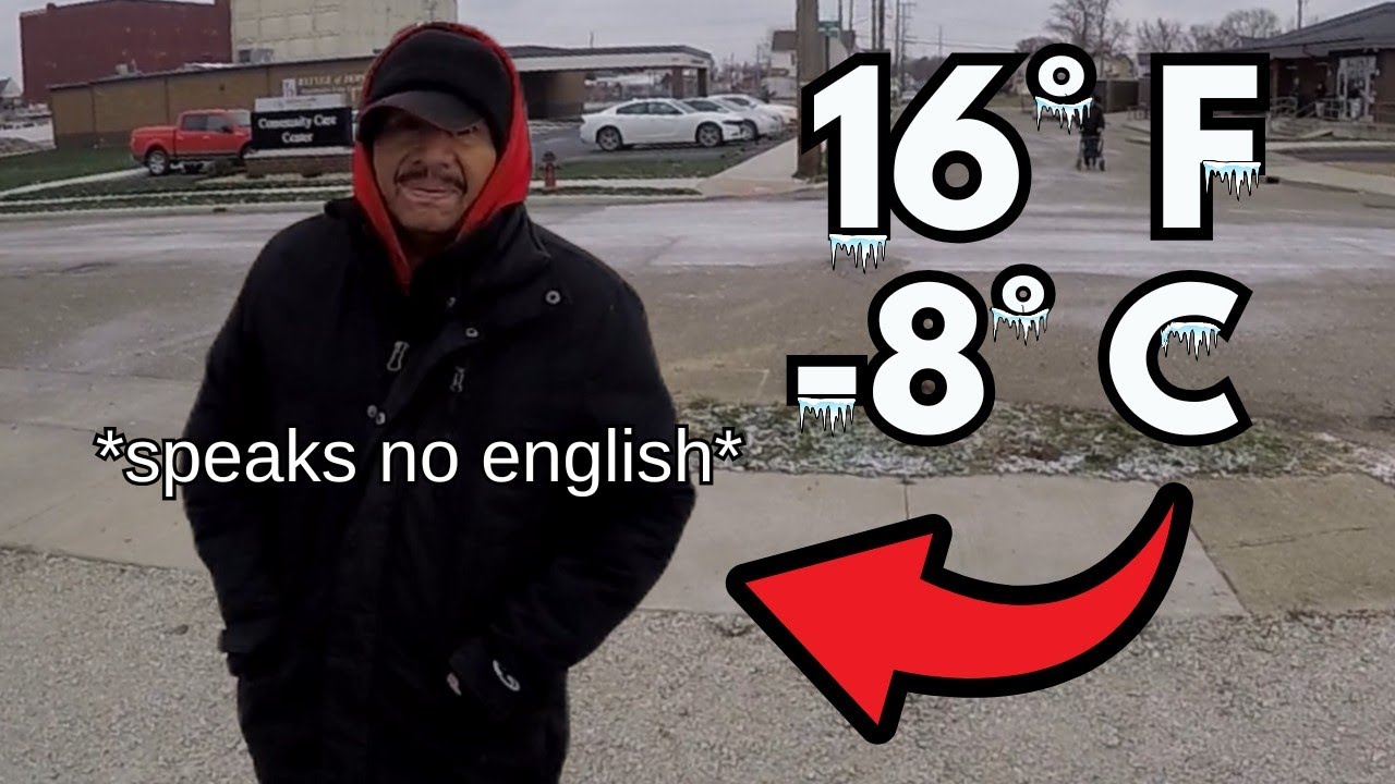 Giving Winter Clothes to the Homeless in FREEZING Temps