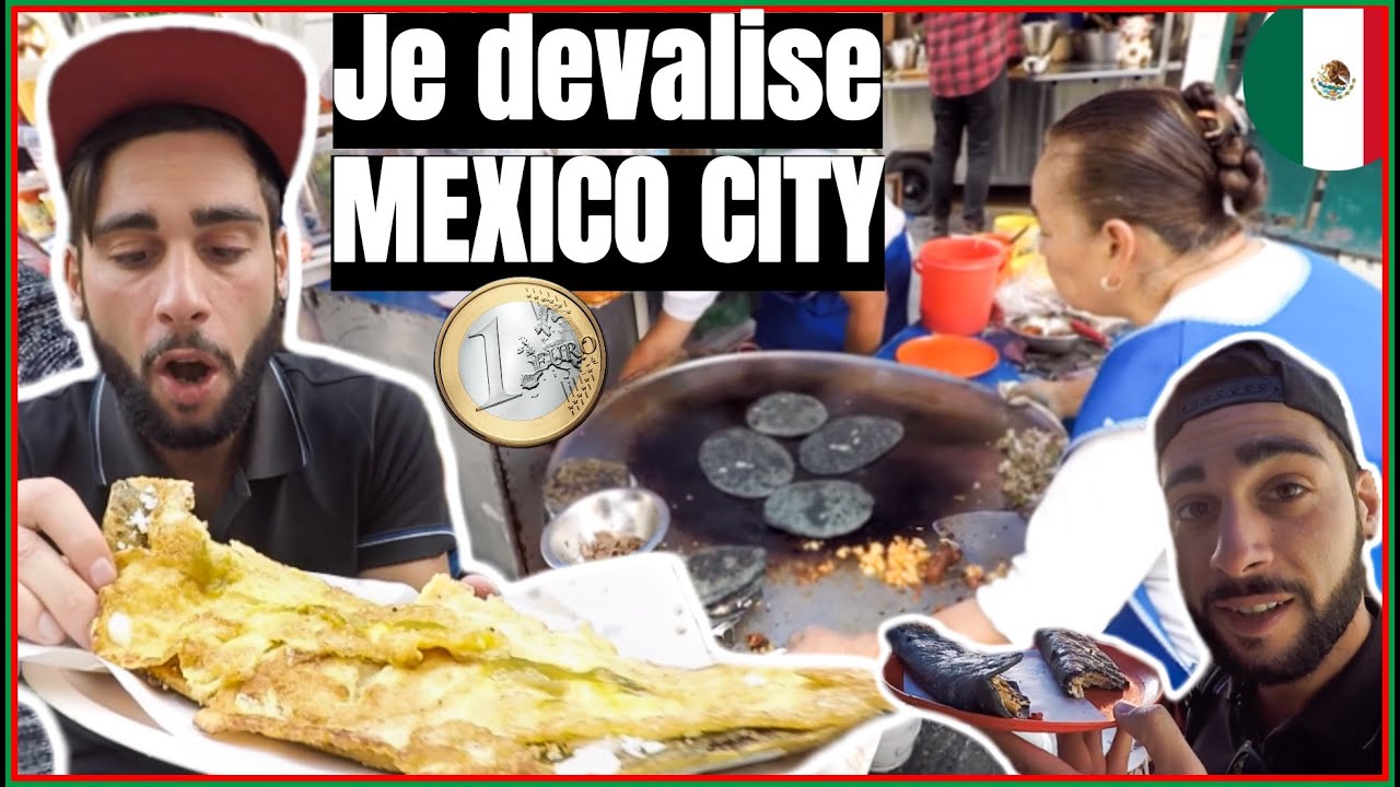 JE MANGE TOUT CE QUE JE TROUVE DANS LES RUES DE MEXICO CITY (Street-Food Tour Mexico)
