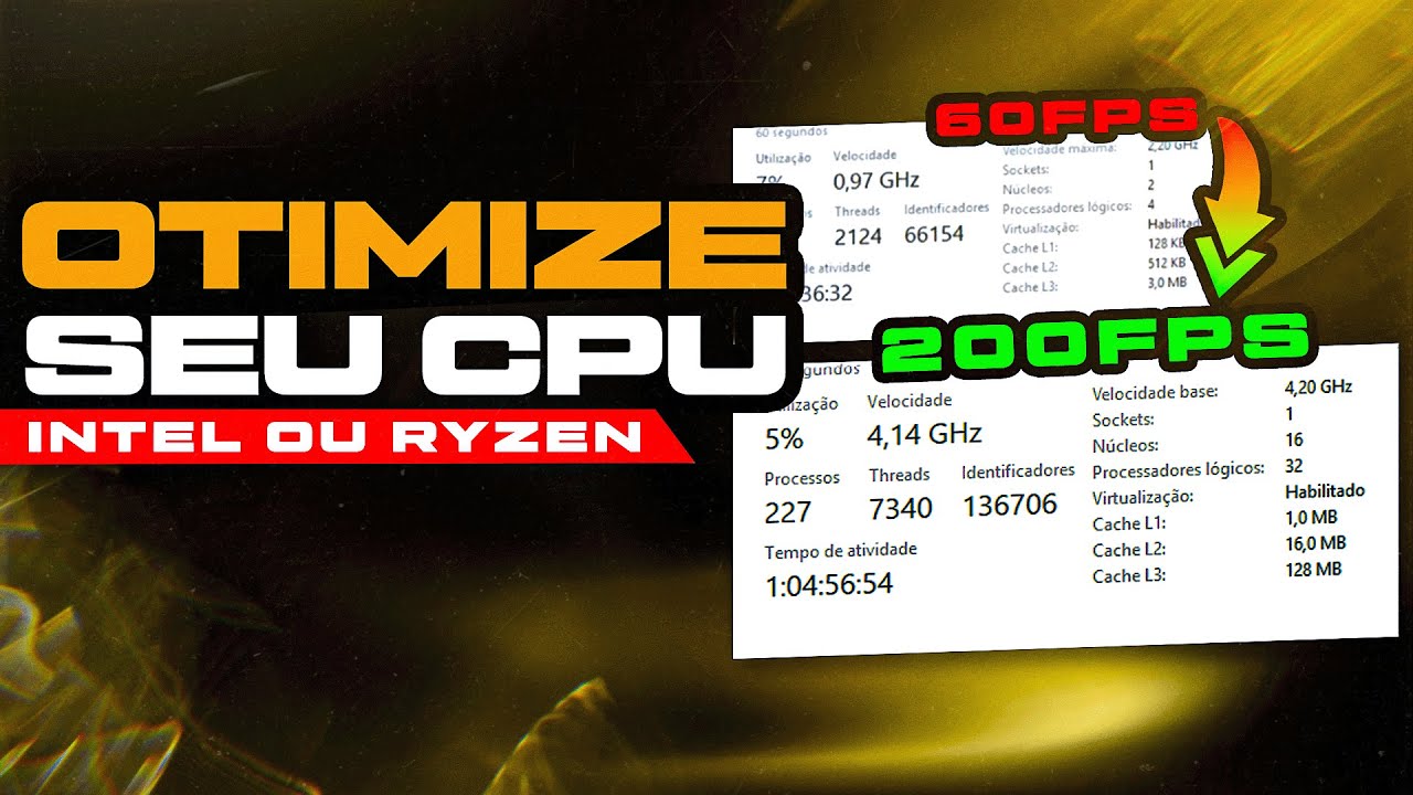 COMO OTIMIZAR O CPU E TER MAIS DESEMPENHO NOS JOGOS ! MELHORAR PROCESSADOR E MAIS FPS NOS JOGOS!