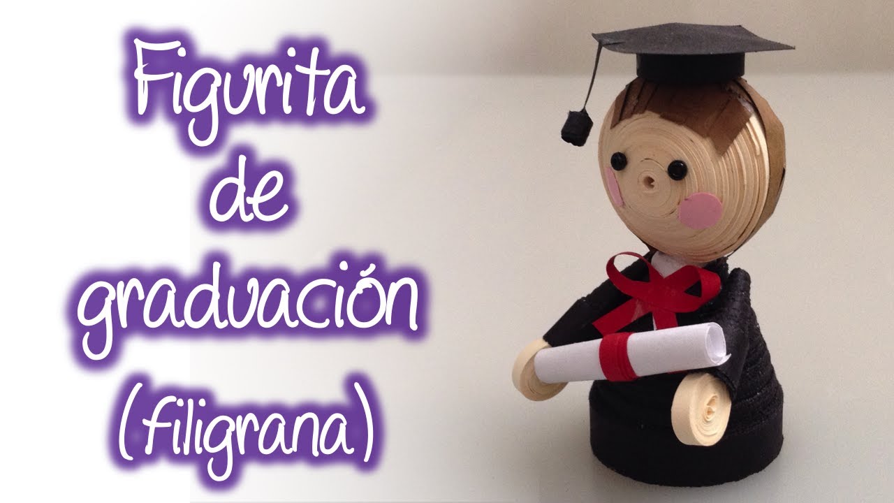 Figura de graduacion  de filigrana, Quilling graduation figure