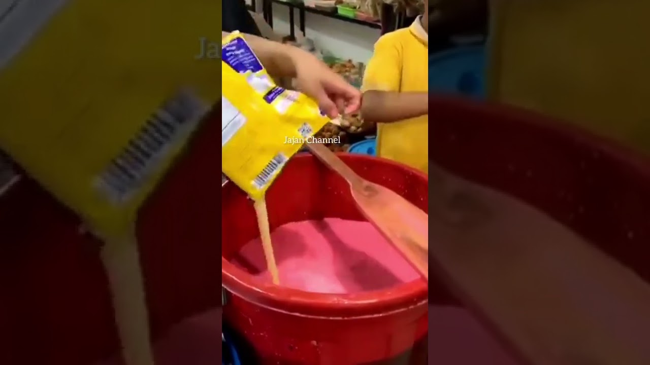 Cara Membuat Es Permen Karet Enak Banget  #shorts #espermenkaret #streetfood