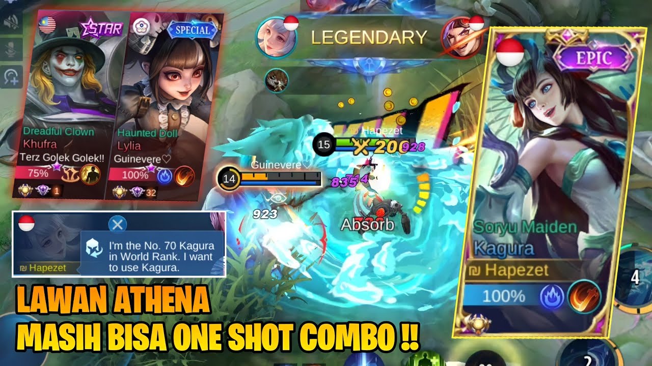 Top Global Kagura VS Top Senior! 3 Musuh Athena Masih Bisa Bocor | Mobile Legends