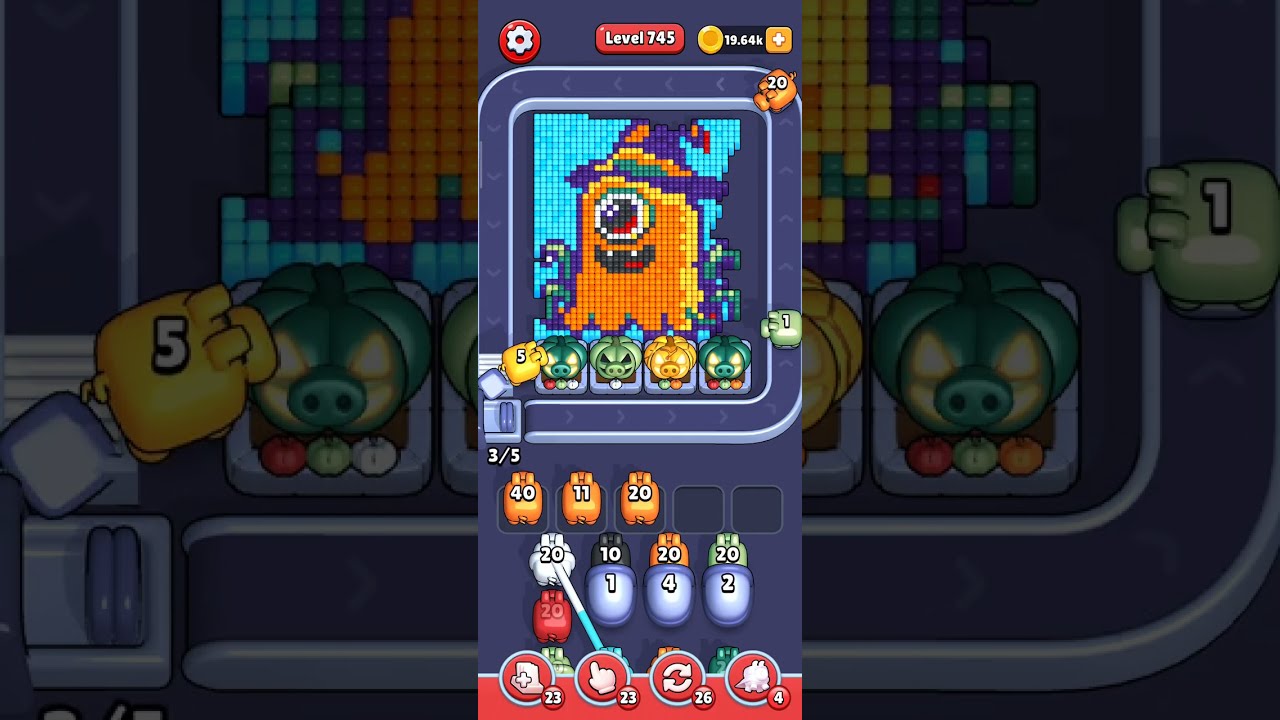 Pixel Flow — very hard level 745