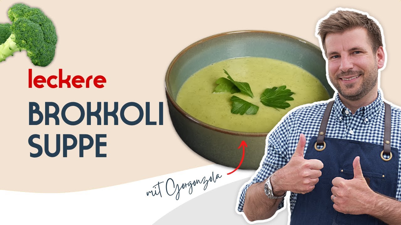 Ein Gaumenschmaus: Brokkoli Suppe mit Gorgonzola!