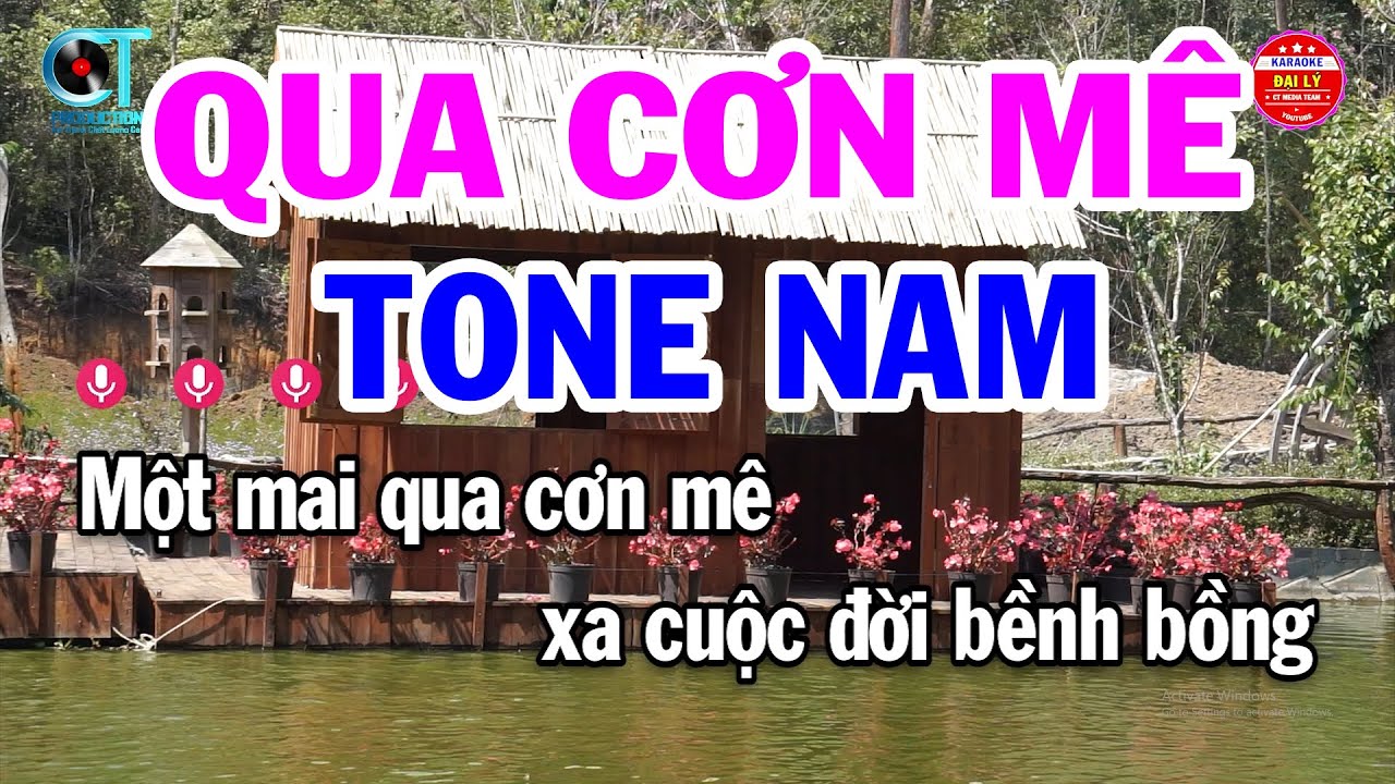 Karaoke Qua Cơn Mê Tone Nam ( Dm ) Nhạc Sống Hay 2024 | Đại Lý Karaoke
