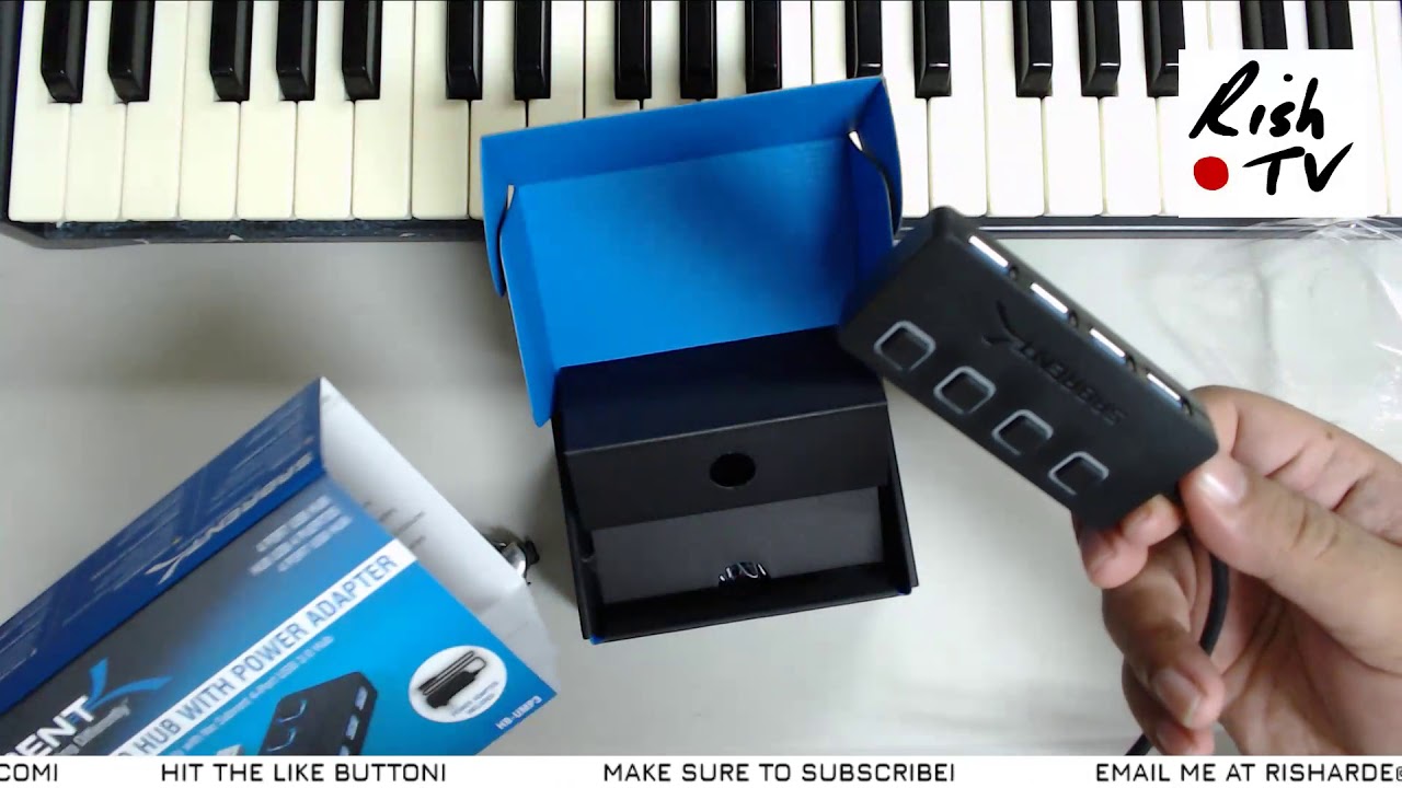 Sabrent 4-port USB 3.0 Powered Hub Unboxing