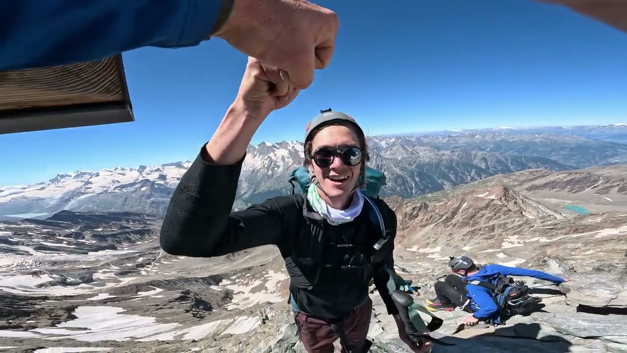 Hike and Fly Parapente au Lagginhorn (4010 M) ! Hohsaas/Summit/Saas-Fee with Supair Eiko 2