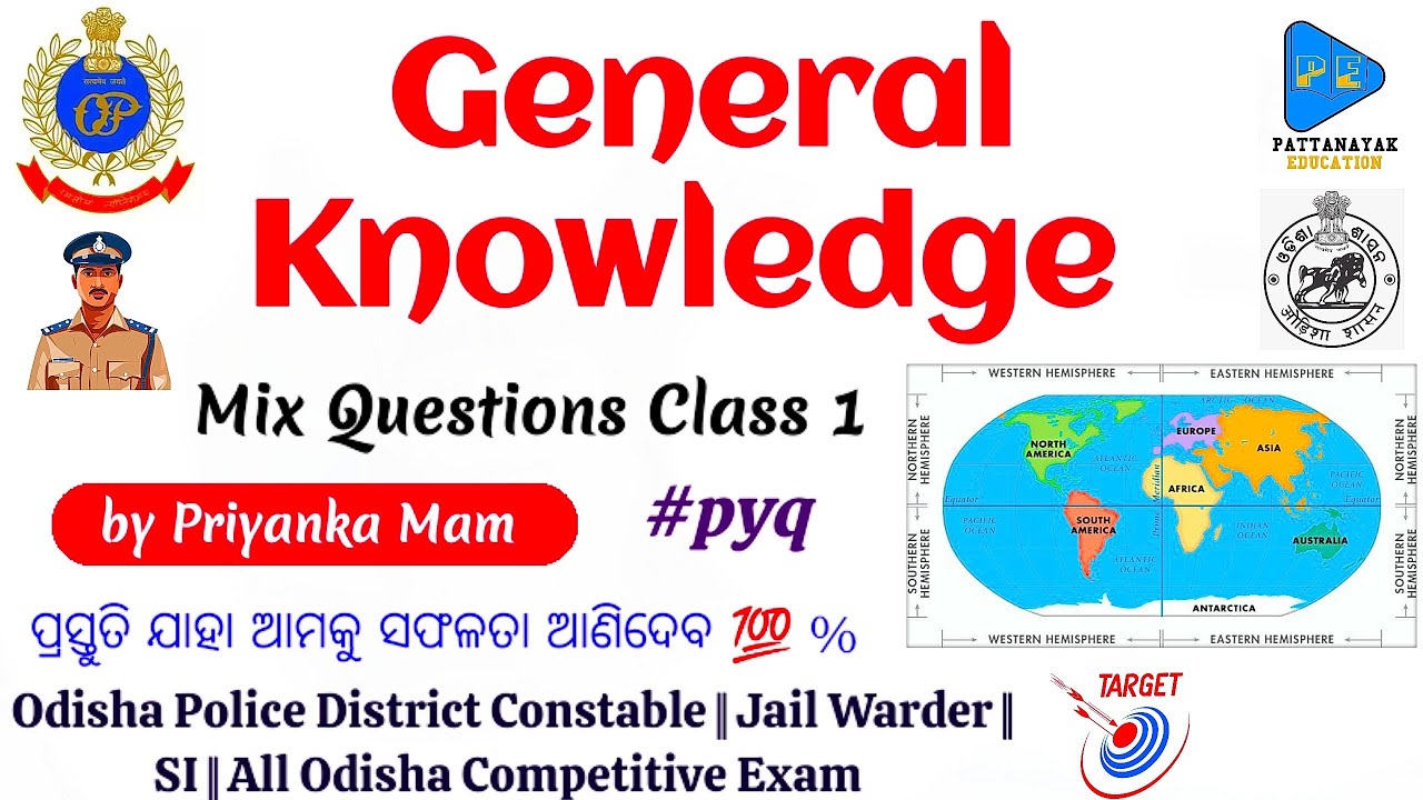 General Knowledge Selected Questions for Odisha Police District Constable || GK Mix Questions  || GK