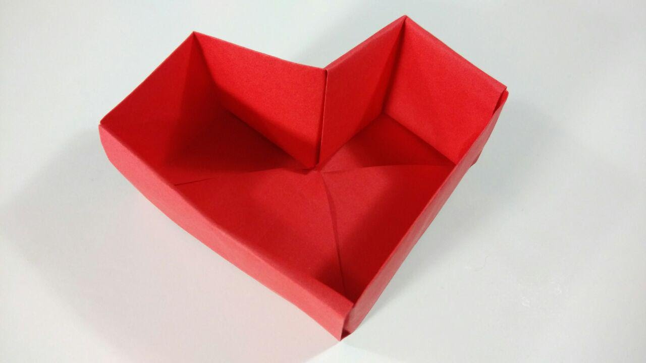 How to make an origami heart box - Super EASY