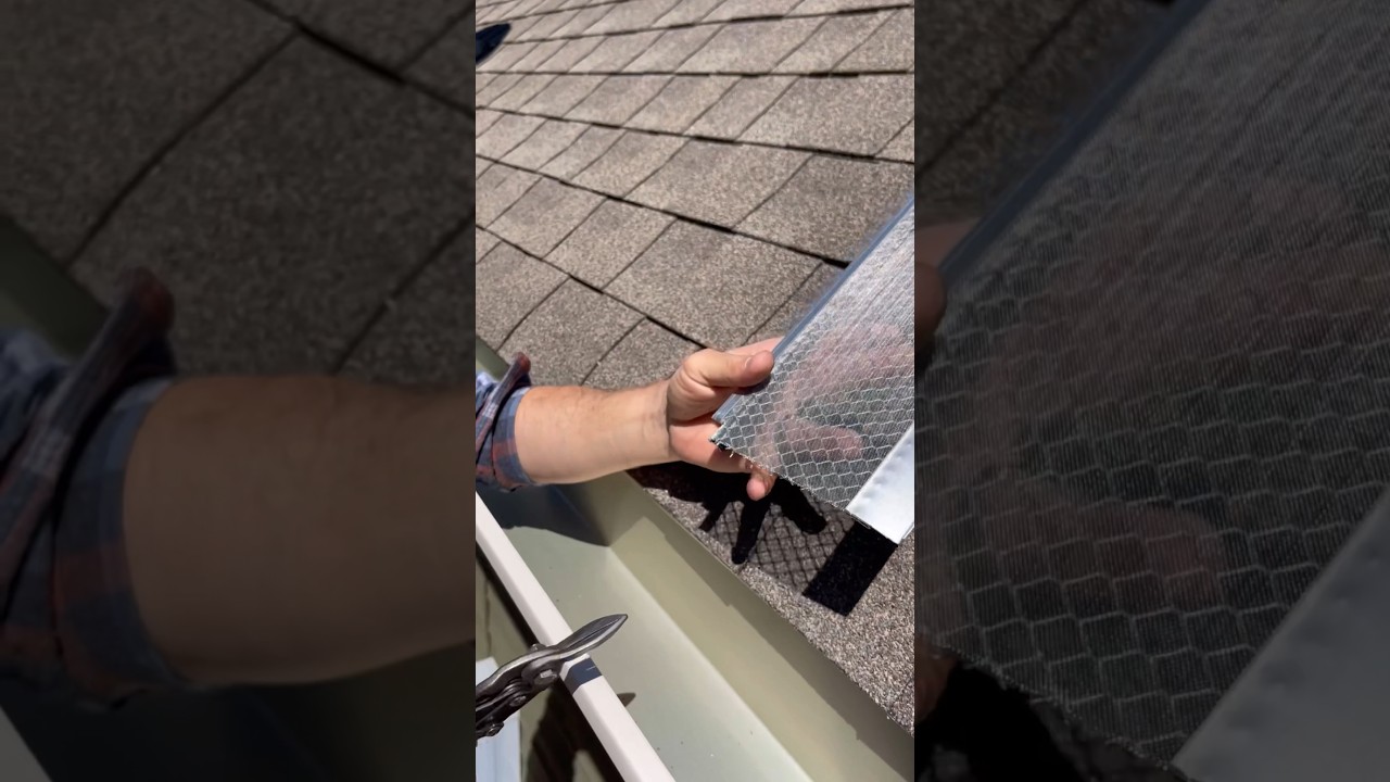 Installing Micro Mesh Gutter Guard #gutterinstallation #concordgutterservice #diy #gutterguard