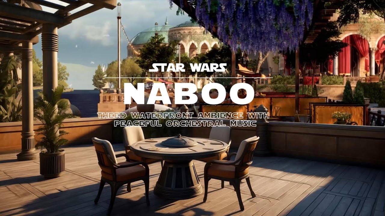 Theed Palace Plaza | Outdoor Courtyard on Naboo with Peaceful Orchestral Music - Star Wars Ambience