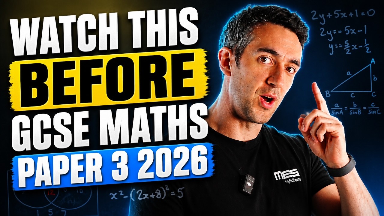 Посмотрите это перед экзаменом GCSE по математике, часть 3, 2026 год