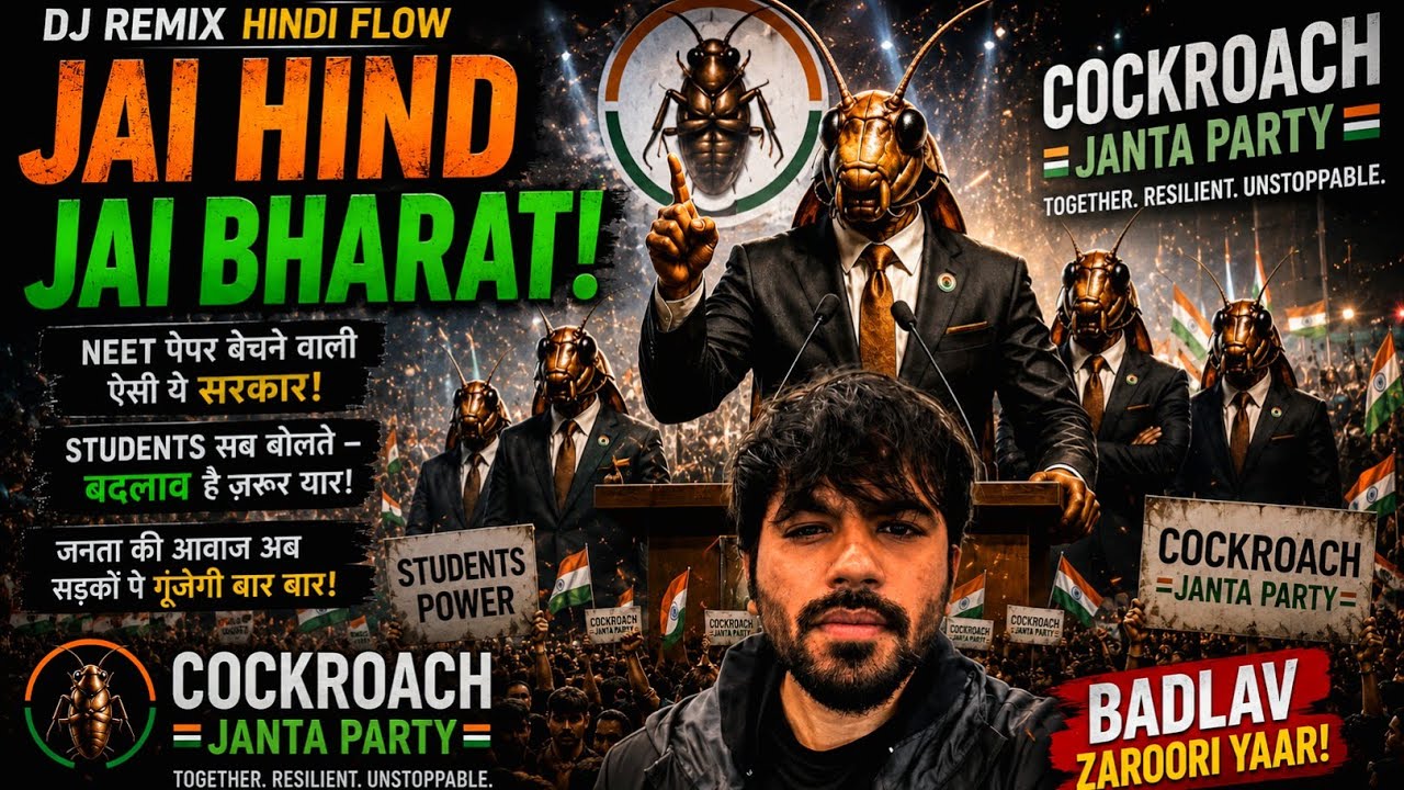 Cockroach Janata Party DJ Remix 🔥 | Political Rap Song 2026 | Hindi DJ Bass Mix | Viral Protes