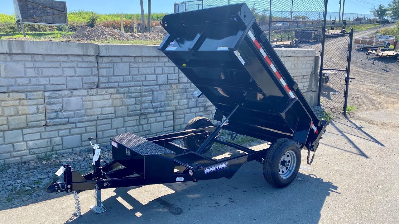 Sure-Trac 5x8' Single Axle Dump Trailer 5000# GVW