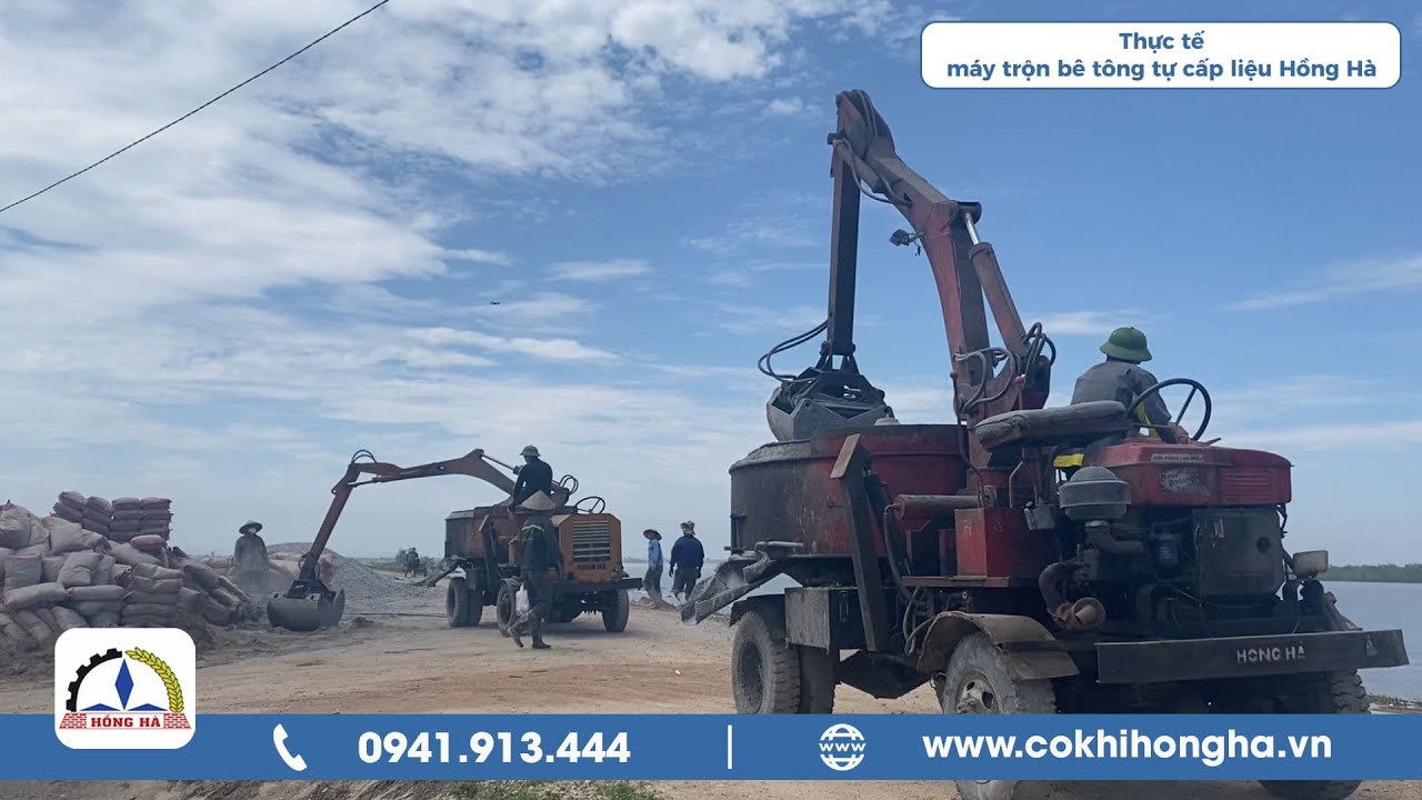 [Thực tế] Hiệu quả trong thi công với máy trộn bê tông tự cấp liệu tại Ninh Bình