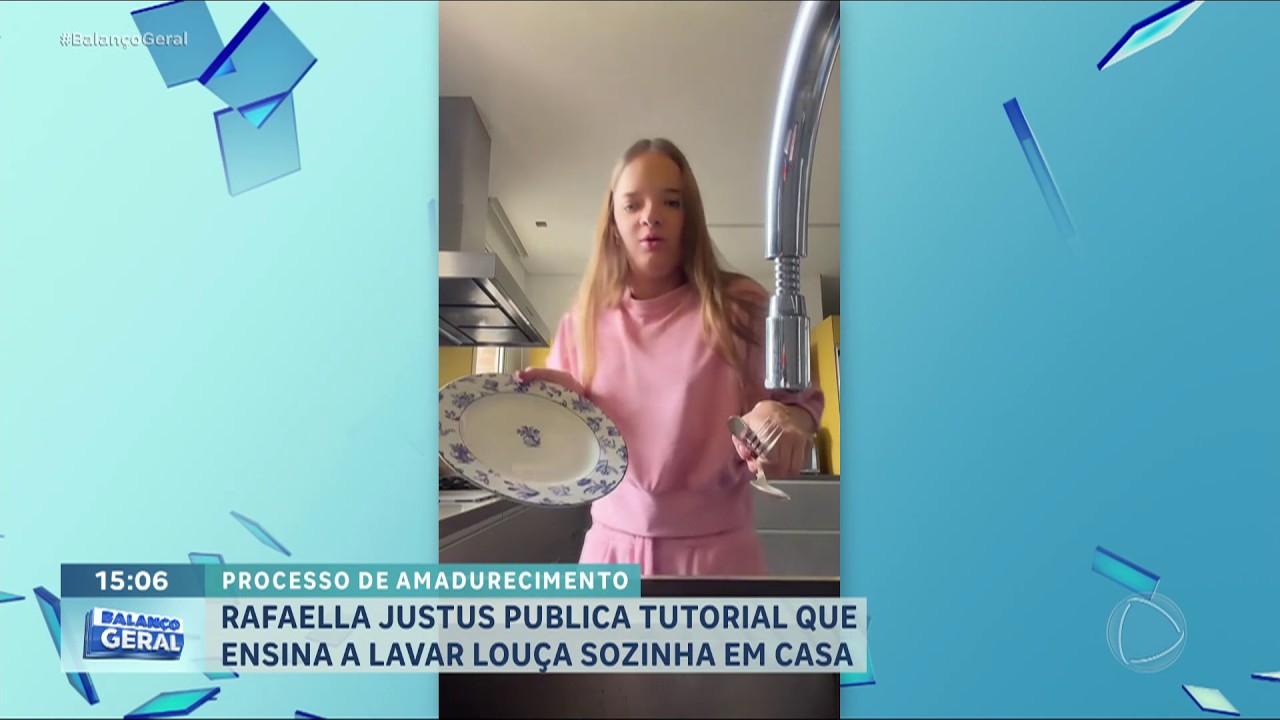 Rafa Justus diz que fica animada a lavar a loiça: “Faz parte do processo”