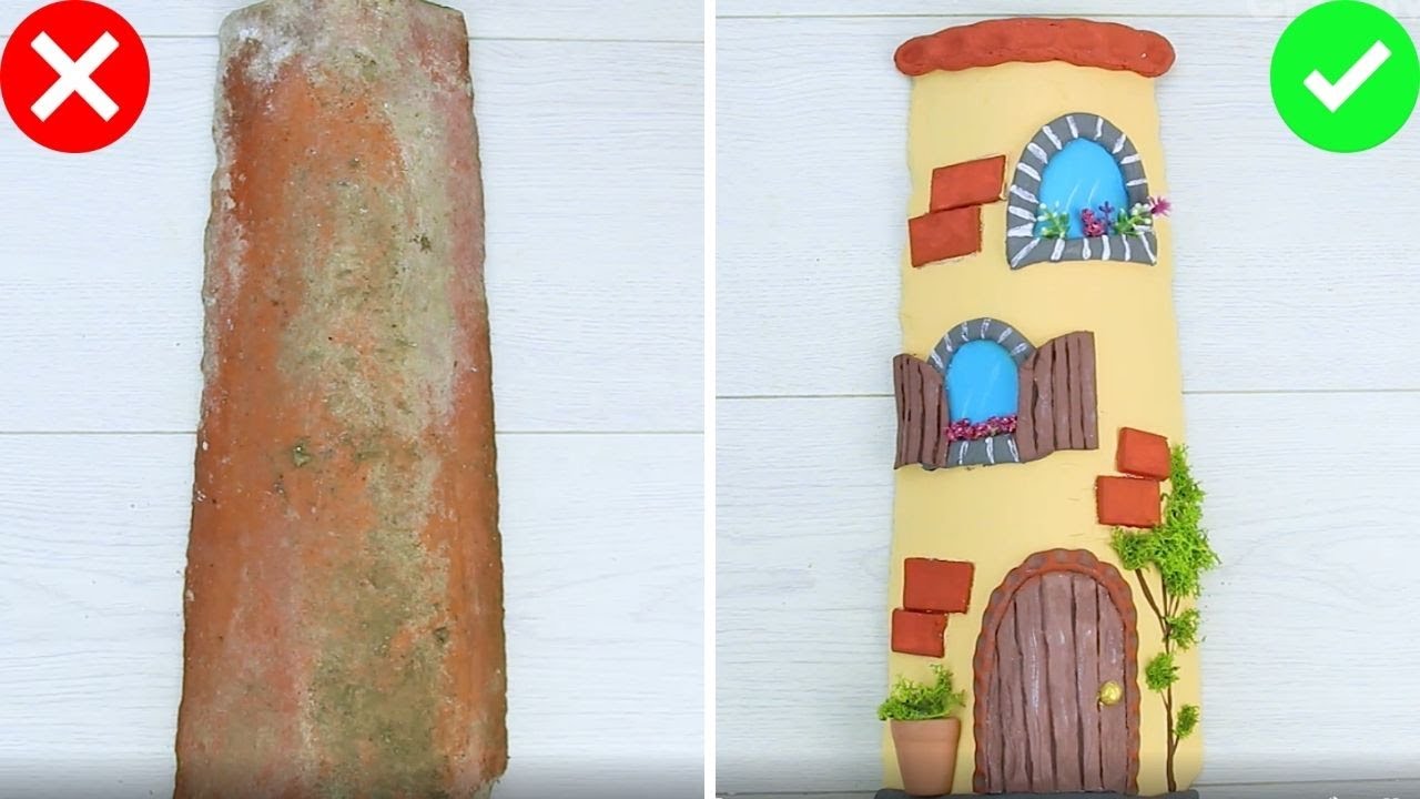 COME DECORARE A MANO UNA TEGOLA || Con Pasta Modellabile!