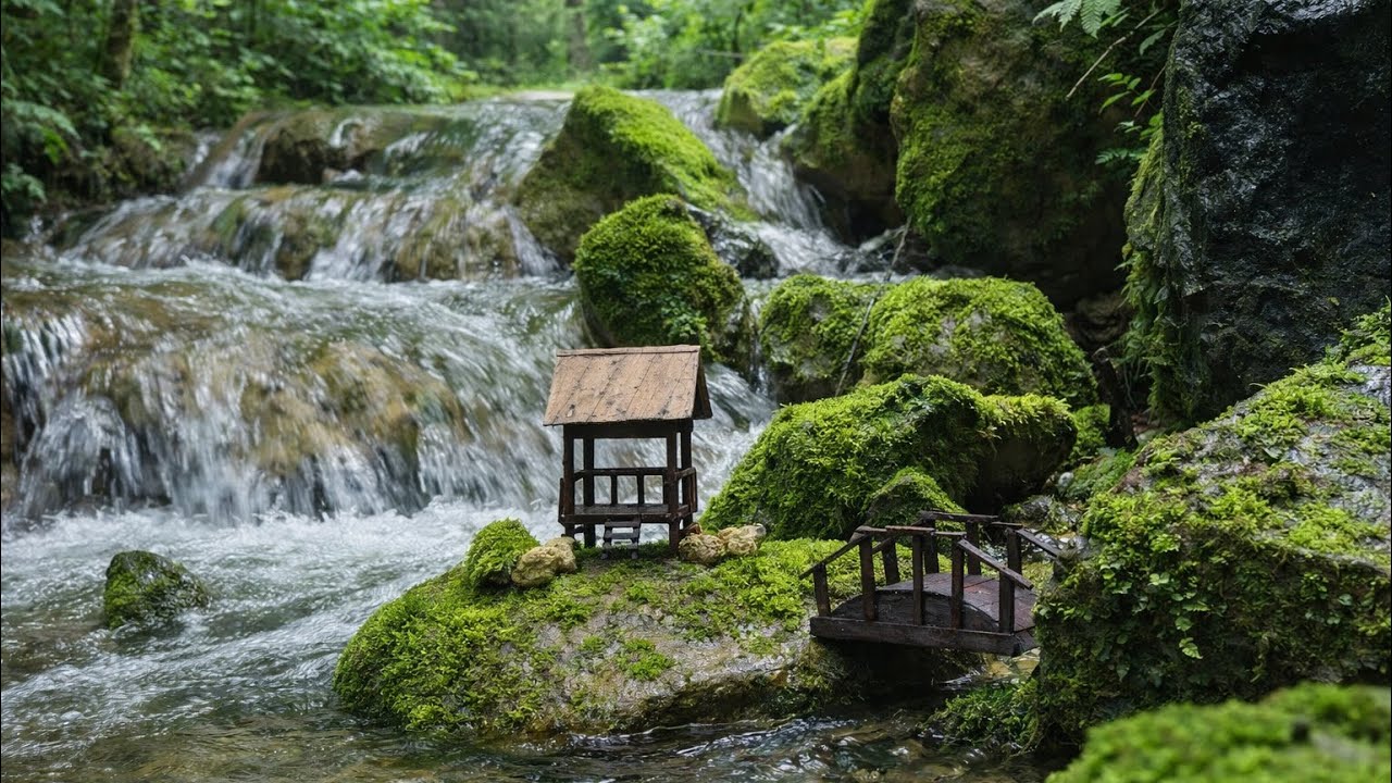 RELAXING SOUNDS FOR SLEEPING | TRANQUIL RIVER AND FOREST SCENE FOR MEDITATION AND DEEP SLEEP