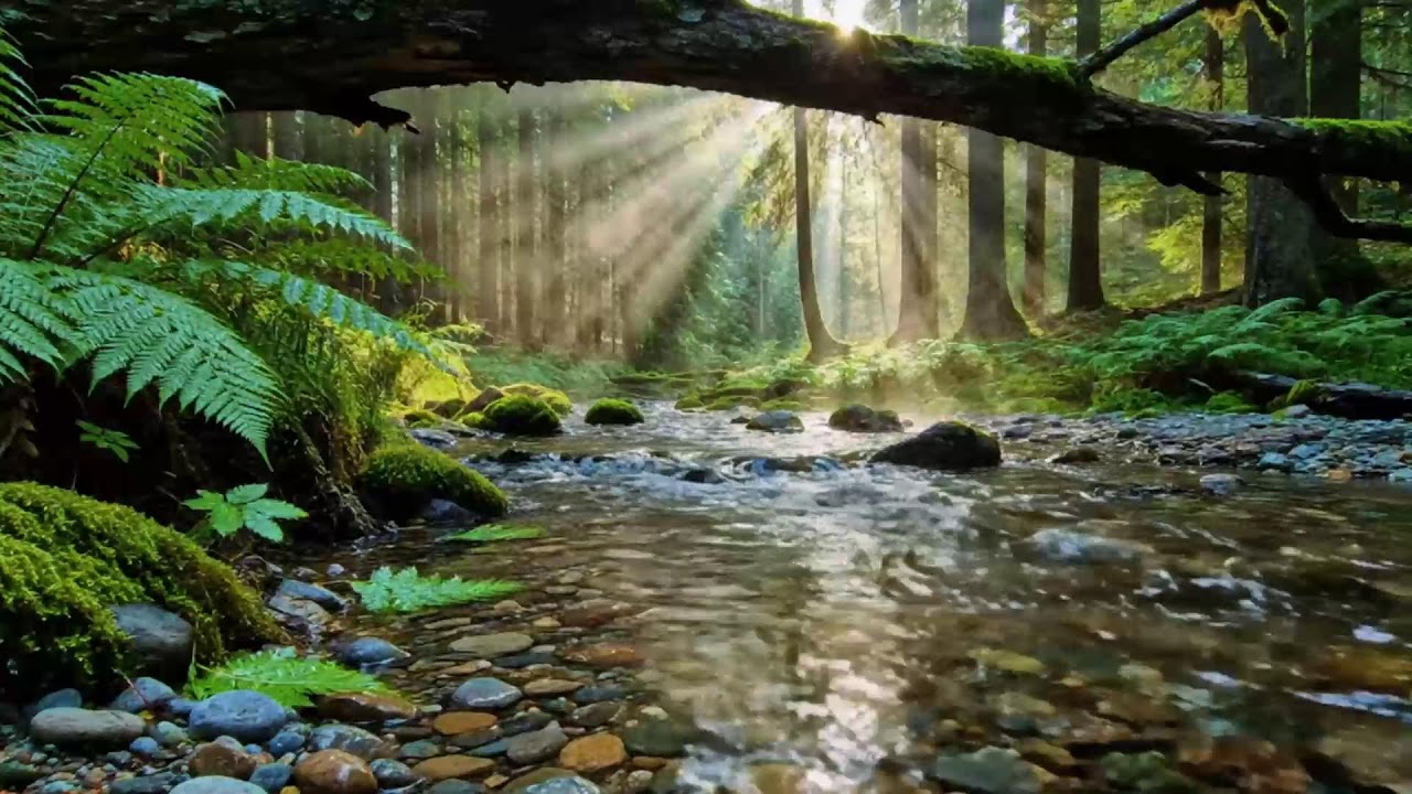 3 Hours Relaxing Forest Stream Sounds with Birdsong 🌿 Natural White Noise for Deep Sleep & Stress Re
