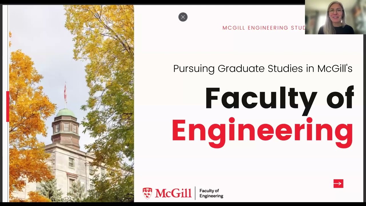 McGill Faculty of Engineering Graduate Studies Info Session 2023