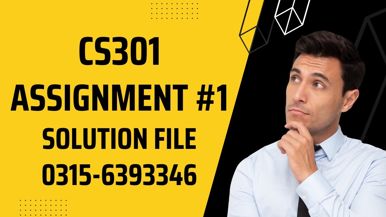 CS301 Assignment 1 Solution Fall 2022 CS301 Assignment 1 solution 2022 CS301 assig 1 solution fall22