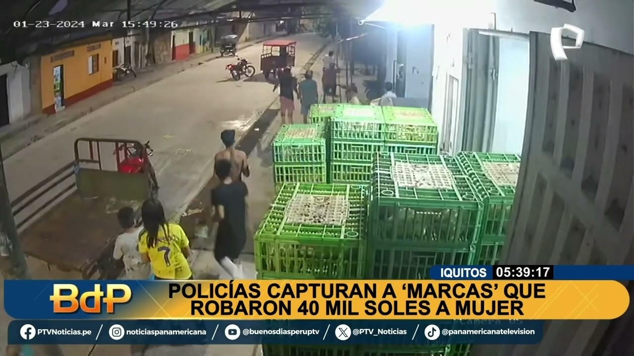 Iquitos: policías de civil capturan a 'marcas' que habían robado S/ 40 mil a mujer
