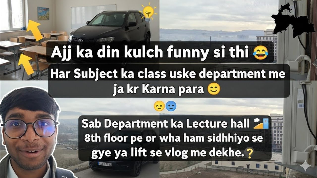 8th Floor ka Safar: Lift ya Sidhiya? 🚶‍♂️🏢 | Tajikistan Student Life 🇹🇯