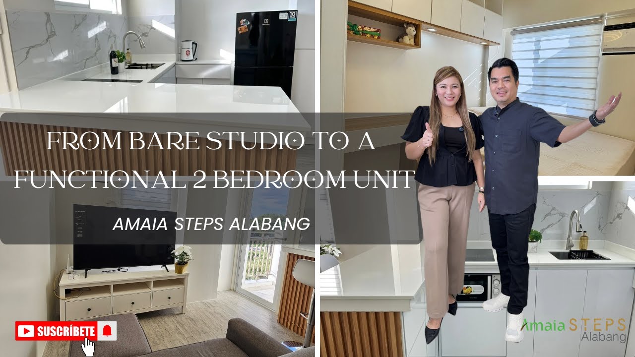 Transforming a Bare Studio into a Functional 2-Bedrooms with Balcony: Amaia Steps Condo Make Over